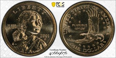 2001-D SAC$1 MS66