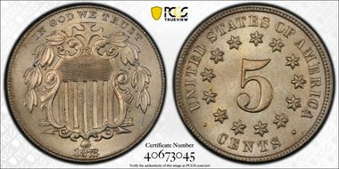 1872 5C MS66