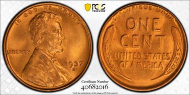 1937-S 1C MS67RD