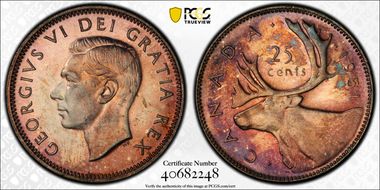 1951 25C High Relief MS65