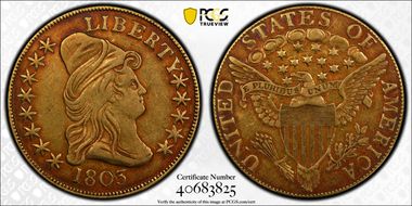 1803 $10 BD-5, Extra Star VF35