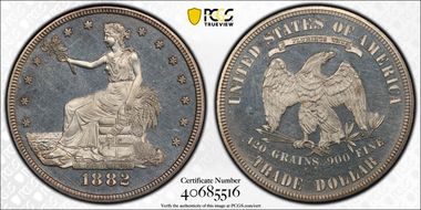 1882 T$1 Trade PR61CAM