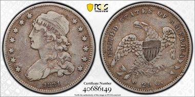 1831 25C B-2, Small Letters VF35