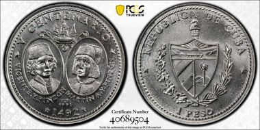 1991 Peso Pinzon Brothers MS69