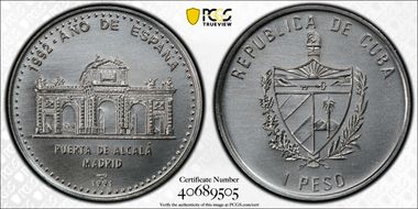 1991 Peso Alcala Gate-Madrid MS69