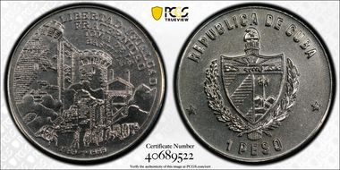 1989 Peso French Revolution Bastille MS68