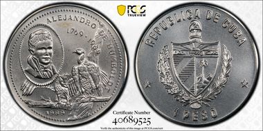 1989 Peso Alexander Von Humboldt MS67