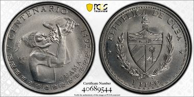 1992 Peso KM-393 Chief Guama MS68