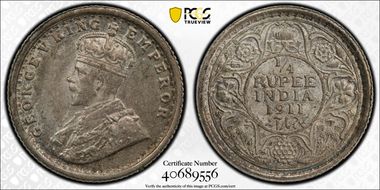 1911(C) 1/4 Rup SW-8.136 MS62