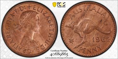 1962 Y. (p) 1D DDO MS64RB
