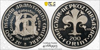 1978-BP 200 Frt First Gold Forint PR66DCAM