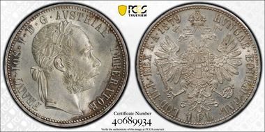 1879 Florin KM-2222  Ag MS65