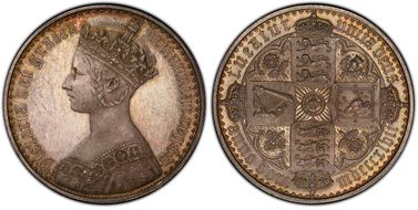 1847 Crown ESC-2578 N/ Invert N PE  .925 Fine Silver PR63+ CAM
