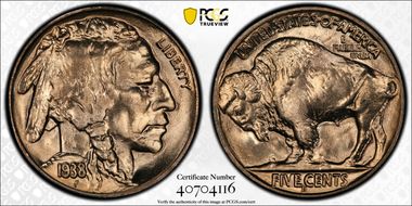 1938-D/S 5C Buffalo MS67