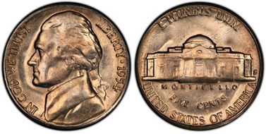 1954-S/D 5C Overmintmark FS-501 MS66