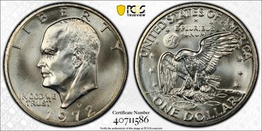 1972-S $1 Silver MS67