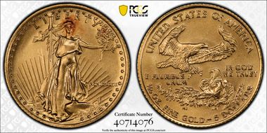1987 $5 Gold Eagle MS68