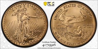 2002 $10 Gold Eagle MS70
