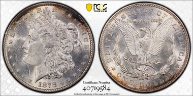 1878 7TF $1 Reverse of 1879 MS63+