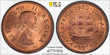 1960 1/2D MS64RB