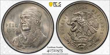 1950-Mo Peso MS65