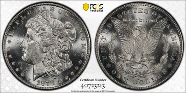 1878-S $1 MS62