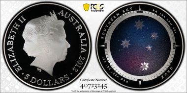 2012 $5 Crux Southern Sky Colorized PR70DCAM