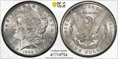 1884-CC $1 MS62