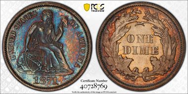 1871 10C MS64