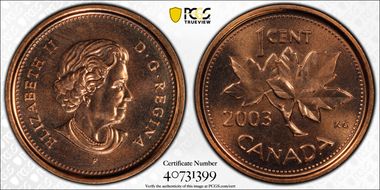 2003-P 1C Uncrowned MS67RD