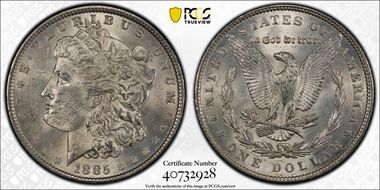 1885 $1 MS62