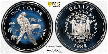 1984-FM $1 KM-95a Ag PR67DCAM