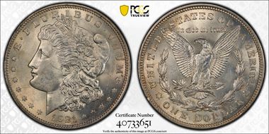 1921 $1 Morgan MS62
