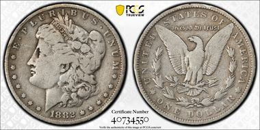 1882-O/S $1 VAM 4, O/S Recessed N1