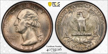 1937-D 25C MS67+