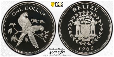1985 $1 KM-95a Silver PR69DCAM