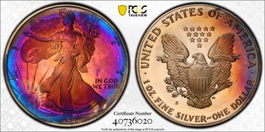 1990-S $1 Silver Eagle PR68DCAM