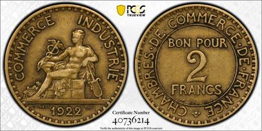 1922 2 Fr Gad-533 F-267 XF40