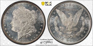 1878 8TF $1 VAM 1, Spear Point MS63