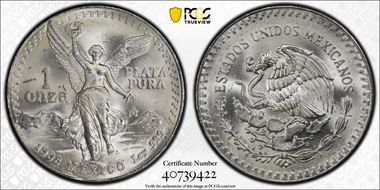 1988-Mo Onza Libertad Ag MS67