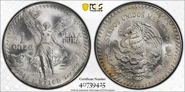 1988-Mo Onza Libertad Ag MS66