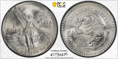 1988-Mo Onza Libertad Ag MS67