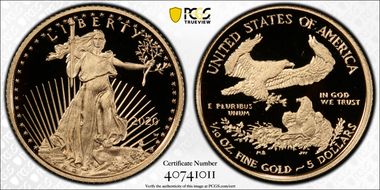 2020-W $5 Gold Eagle PR70DCAM