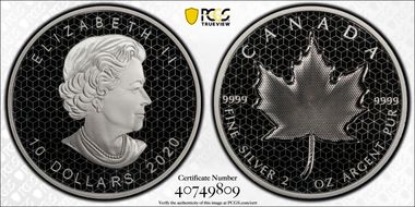 2020 ML$10 Pulsating Maple Leaf PR69DCAM