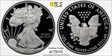 2020-S $1 Silver Eagle First Strike PR69DCAM