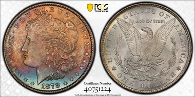 1878 7TF $1 Reverse of 1879 MS65+