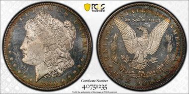 1890-CC $1 VAM 4 Tailbar MS63DMPL