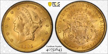 1895 $20 MS64+
