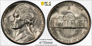 1945-S 5C MS66FS