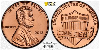 2012 1C Shield MS67RD